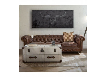 Englesch Chesterfield Canapé Lieder Sofa Canapéen Sofas Drësëtzeger Braun Rollschranken