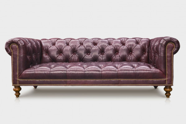Brongen Chesterfield 3-Sëtz Sofa Lieder Sofa Canapé Polster Miwwelen