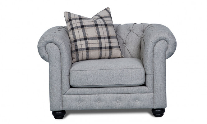 Chesterfield Sofa-Garnitur Sofa Couch Polster 3+1 Sëtzer Lieder Couchen Stoff Nei