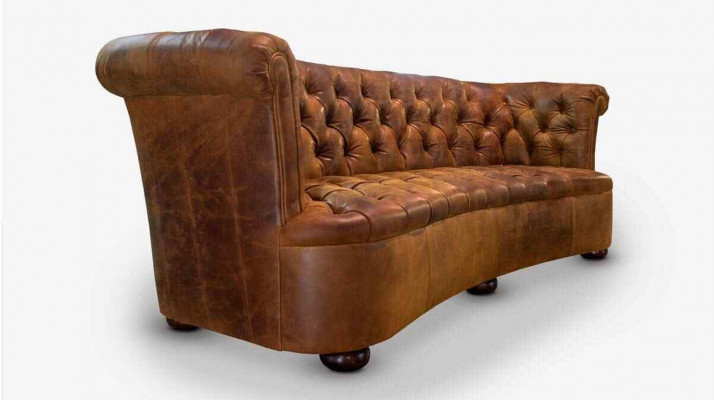 Chesterfield Lieder Polster Design Sofa Luxus Couch Klassesch Sofa 3 Sëtz Plaz Nei