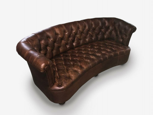 Chesterfield Lieder Polster Design Sofa Luxus Couch Klassesch Sofa 3 Sëtz Plaz Nei