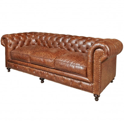 Designer Chesterfield brongen dräi-Sëtzer Luxus 3-Sëtzer Canapé