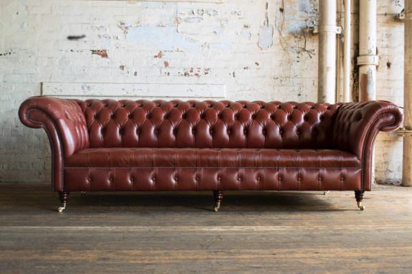 XXL grousst Canapé Chesterfield Canapé 4-Sëtz Canapé Stoff Luxus Klassesch Textil