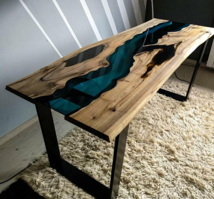 Epoxidharz Konsolendësch Designer Dëscher Luxus Wunnzëmmer Miwwelen