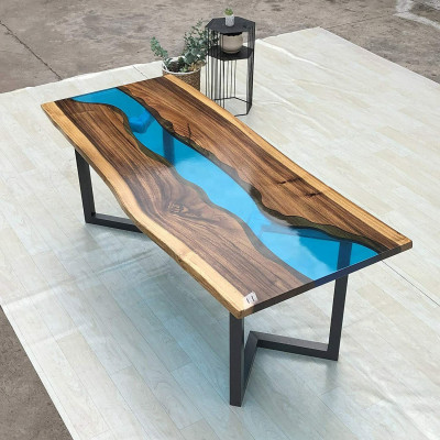 Niewentafel Epoxy Harz Desch Couchtisch Handgemaachten Couchtisch 120x60cm