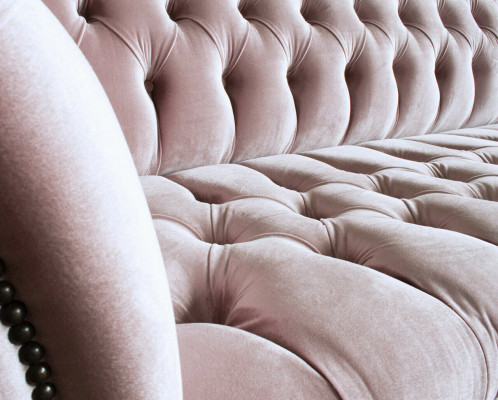 Chesterfield Canapé XXL grouss Sofa Couchen Samt Lieder Textil Polster 4 Platzen Nei