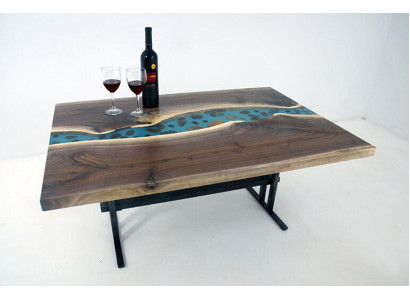 Designer-Dësch Handgemaach Waasserfall Dëschsalon Beistelltësch Couchtisch Präis