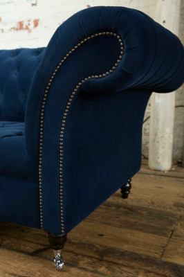 Chesterfield Sofa Samt Véiersëtzer Design Sofae Stuffen Diwan Couch Samt 265cm