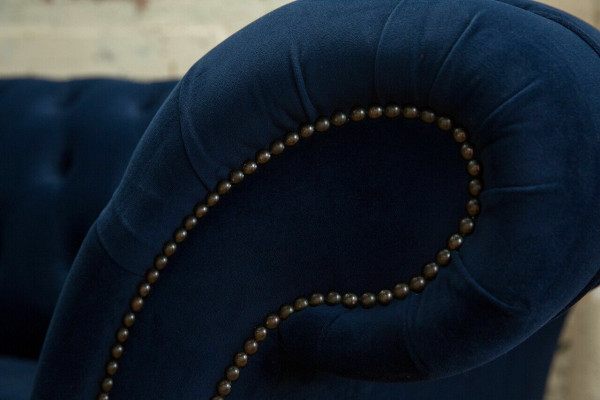 Chesterfield Sofa Samt Véiersëtzer Design Sofae Stuffen Diwan Couch Samt 265cm