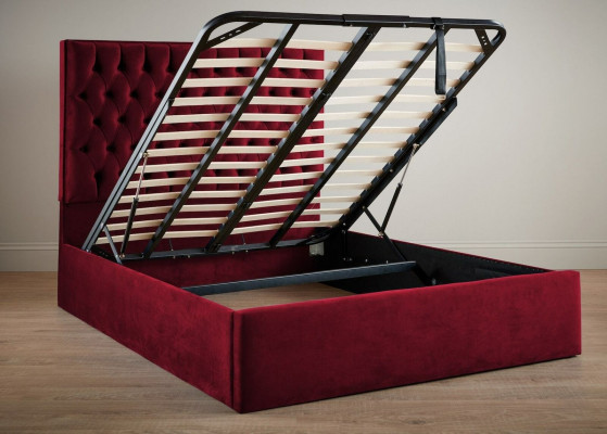 Rout Luxus Samettexteg Bett Duebel Design Chesterfield 160x200cm Better Nei