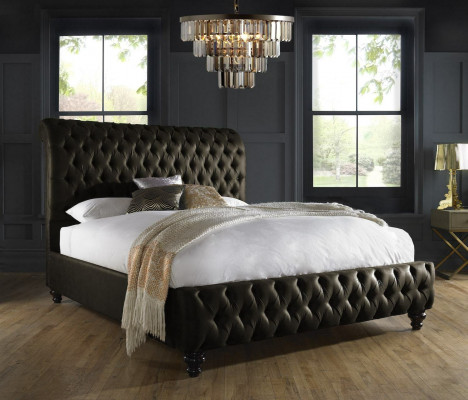 Grousst Chesterfield Luxus Designer Duebelbett Schlofzëmmer Better
