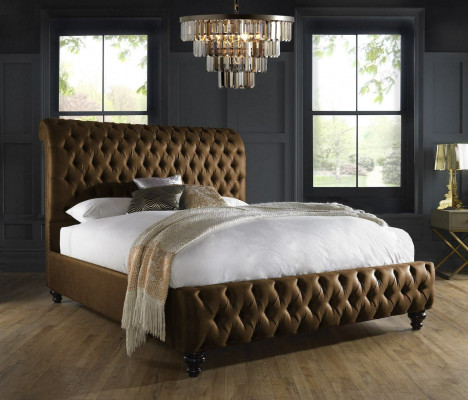 Brong Schlofzëmmerbett Polster Design Luxus Chesterfield Hotel Better