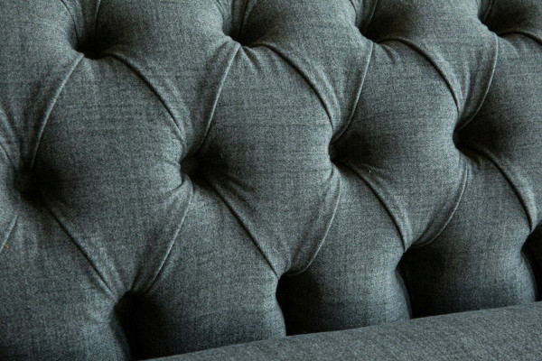 Chesterfield Sofa Couch Polster Sofen Couchen Véiersëtzer Stoff 265cm Sëtzpolster