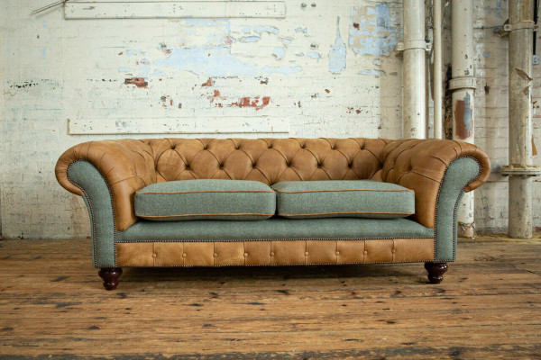 Designer Canapé 3 Sëtzer Couch Polster Canapéë Stoff Wunnzëmmer Textil Couch