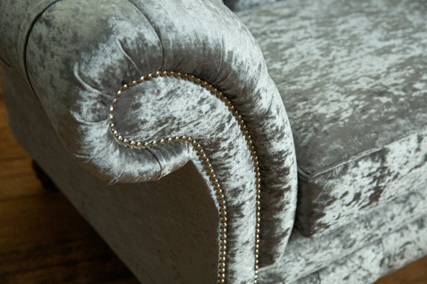 Chesterfield Groe Polstersofa Viersëtzer Designer 4-Sëtzer Canapé