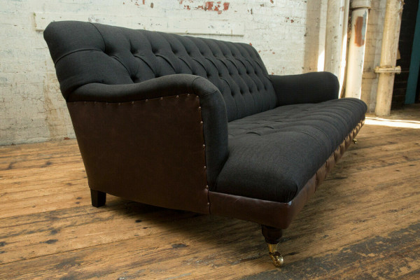 Klassesch Chesterfield Canapé 3 Plätz Sofa Canapé Samt Lieder Blo Design Polster