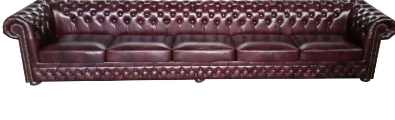 Chesterfield Sofa 8-SITZER XXL Gepolstert Designer Canapé Sofa Garnitur Sofa Nei