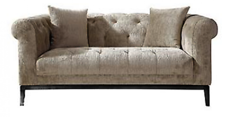 Gemittleche beige Chesterfield Drësëtzer Wunnzëmmer Couch