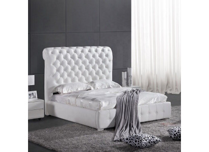 Klassescht Schlofzëmmer Bett 160x200 cm Lieder Textil Chesterfield Hotel Better