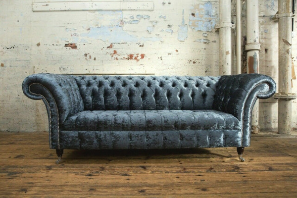 Wunnzëmmer Chesterfield Canapé Sofa Design Textil Couchen Sofas Dräisetzer Gro.