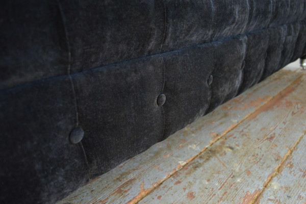 Schwaarzen Chesterfield 3-Sëtzer Luxus Wunnzëmmer Canapé