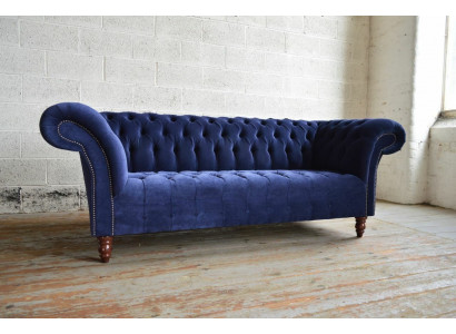 Blo Chesterfield Sofa Couch Design Polstersofae Couchen Stoff Textil Lieder