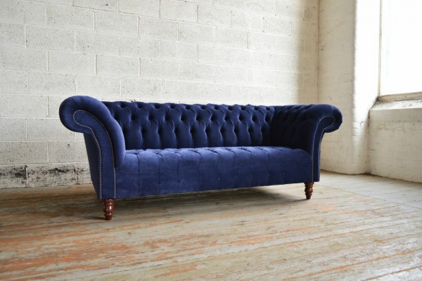 Blo Chesterfield Sofa Couch Design Polstersofae Couchen Stoff Textil Lieder