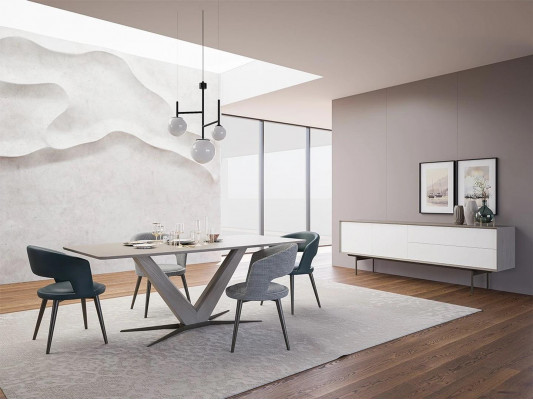 Iesszëmmer Design Komplett Iessdësch Design Ariichtung Sideboard Set Still 4x