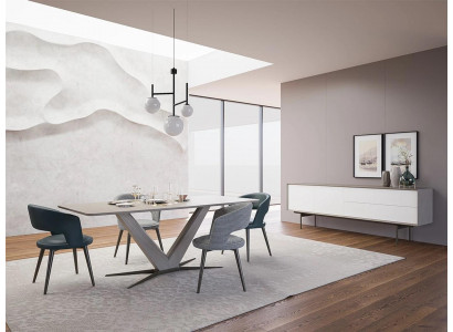 Iesszëmmer Design Komplett Iessdësch Design Ariichtung Sideboard Set Still 4x