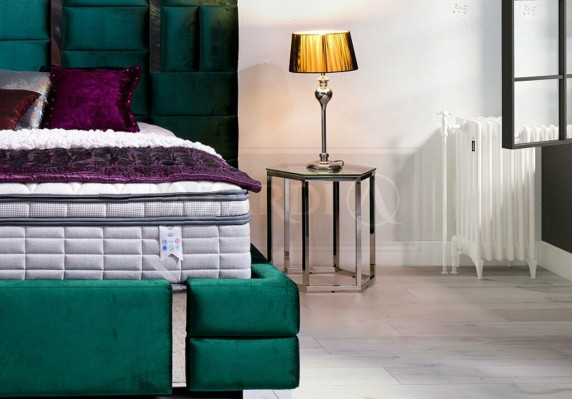 Polsterbett Duebelbett Designer Bett Ehebett Schlofzëmmer Sametbett Stoffbetter