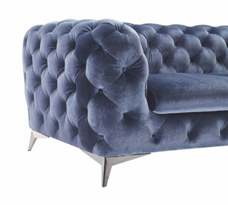 Blo Chesterfield Canapé Polster Set Stoff 2+2 Designer Miwwelen