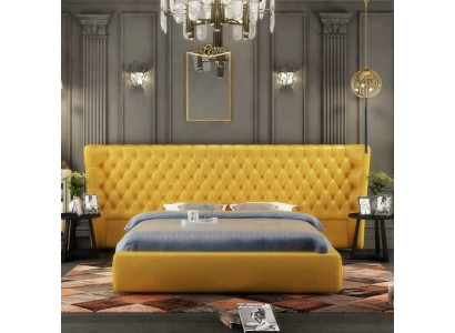 XXL Grouss Mauerpaneel Bett Chesterfield Hotel Luxus Design Better 200x200cm Nei