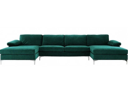 Grénge U-förmega Ecksofa Wunnlandschaft Couch Eckgarnitur Design