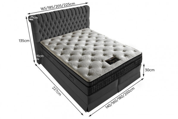Gréisst Luxus Schlofstuff Chesterfield Bett Polster Design Luxus Duebelbetter