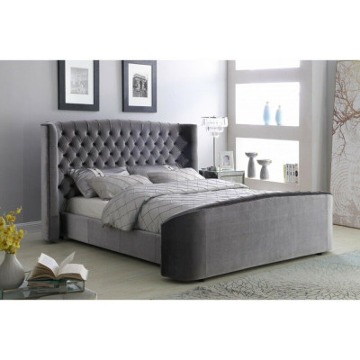 Designer Bett Schlofkummer Better Textil Lieder Hotel Luxus Polster Samett Stoff
