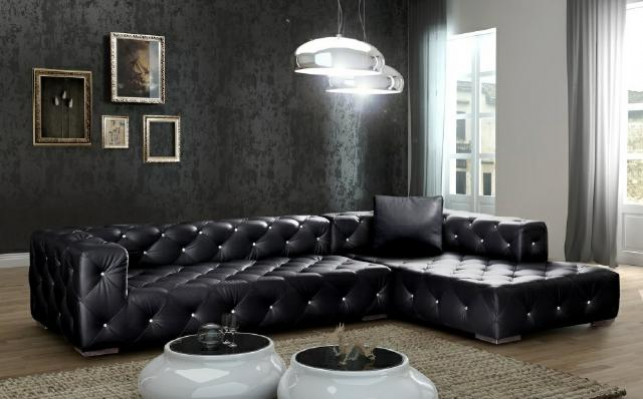 Luxus-Ecksofa Couch Wohnlandschaft Sofa Polstersëtz L-Form Garnitur Nei