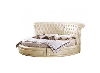 Ronnen Bett Chesterfield Designer Rond Schlofzëmmer Textil Lieder Gepolsterte Better