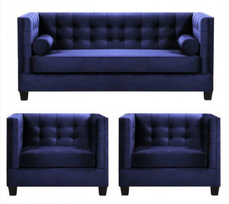 Schlofsofa Fotell Kreativ Miwwel Textil Stoff Blo Grupp Wunnzëmmer Modern Sofa