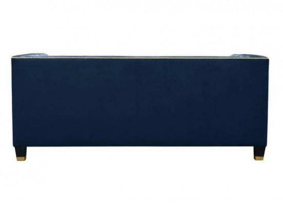 Chesterfield Blo Sofa-Garnitur 3tlg Set Couch Garnituren Sëtz Polster Grupp