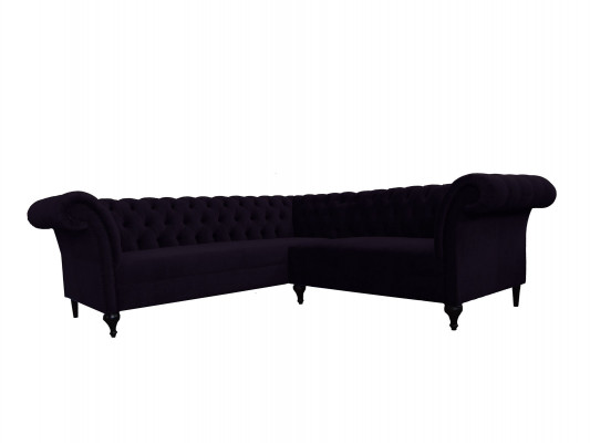 Modern Chesterfield Ecksofa Eckcouch Designer Canapé Couch Samt Ledercanapé
