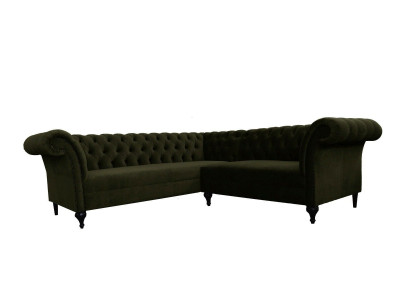 Chesterfield Ecksofa Eckcouch Designer Sofa Couch Samett Ledersofa SLIII Sofa