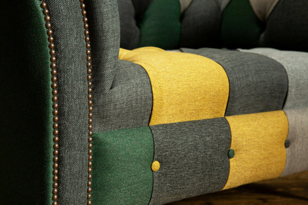 Faarwegen Chesterfield Eenzelsëtz Modernen Wunnzëmmer Sessell