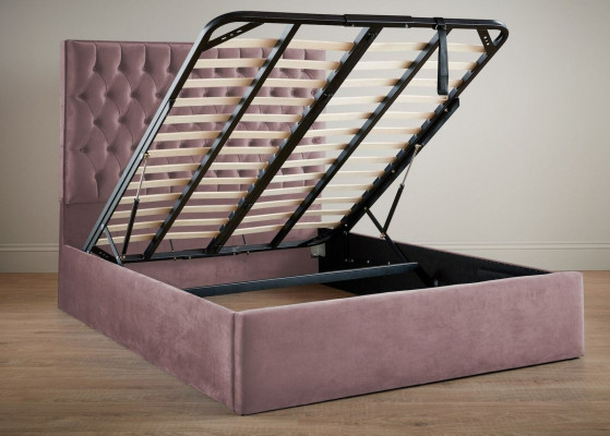 Design Polster Englescht Duebelbett Chesterfield Beige 140/160/180x200 Better