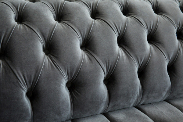 Moderne Chesterfield gro 3-Sëtzer Stilvolle Wunnzëmmer 3er Couch