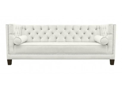 Dräisëtzer Stoff Wunnzëmmer wäiss Couchen Polstersofa Sofas Chesterfield Couch