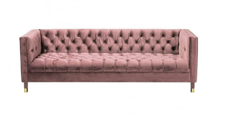 Chesterfield Sofa Rouse Miwwelen 4 Sëtzer Sofas Textil Stoff Couchen xxl grouss 230cm