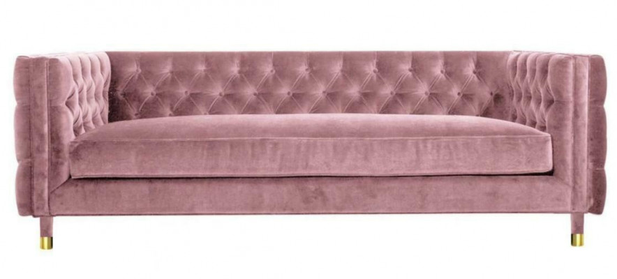 Rosa Chesterfield Canapé Kreativ Miwwelen 4 Sëtzer Nei XXL Grouss Canapéen