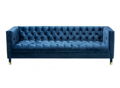 Chesterfield Sofa Blo Sofen Stoff Couchen Kreativ Miwwelen 4-Sëtzer