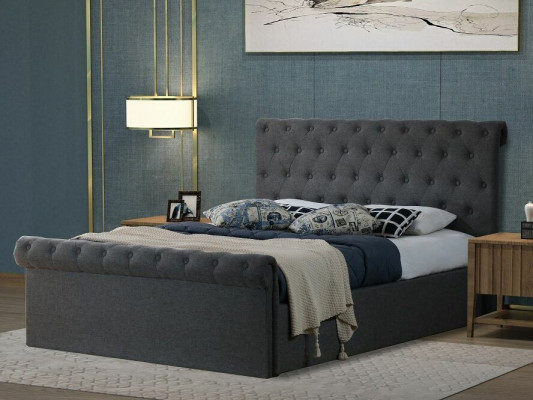 Chesterfield klassescht Design Bett Polster Better Textil 140x200cm