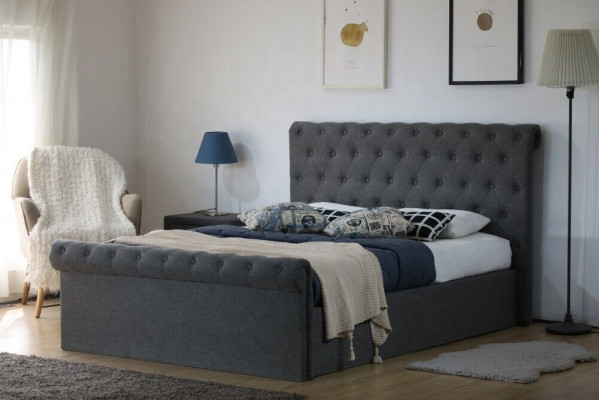 Chesterfield klassescht Design Bett Polster Better Textil 140x200cm